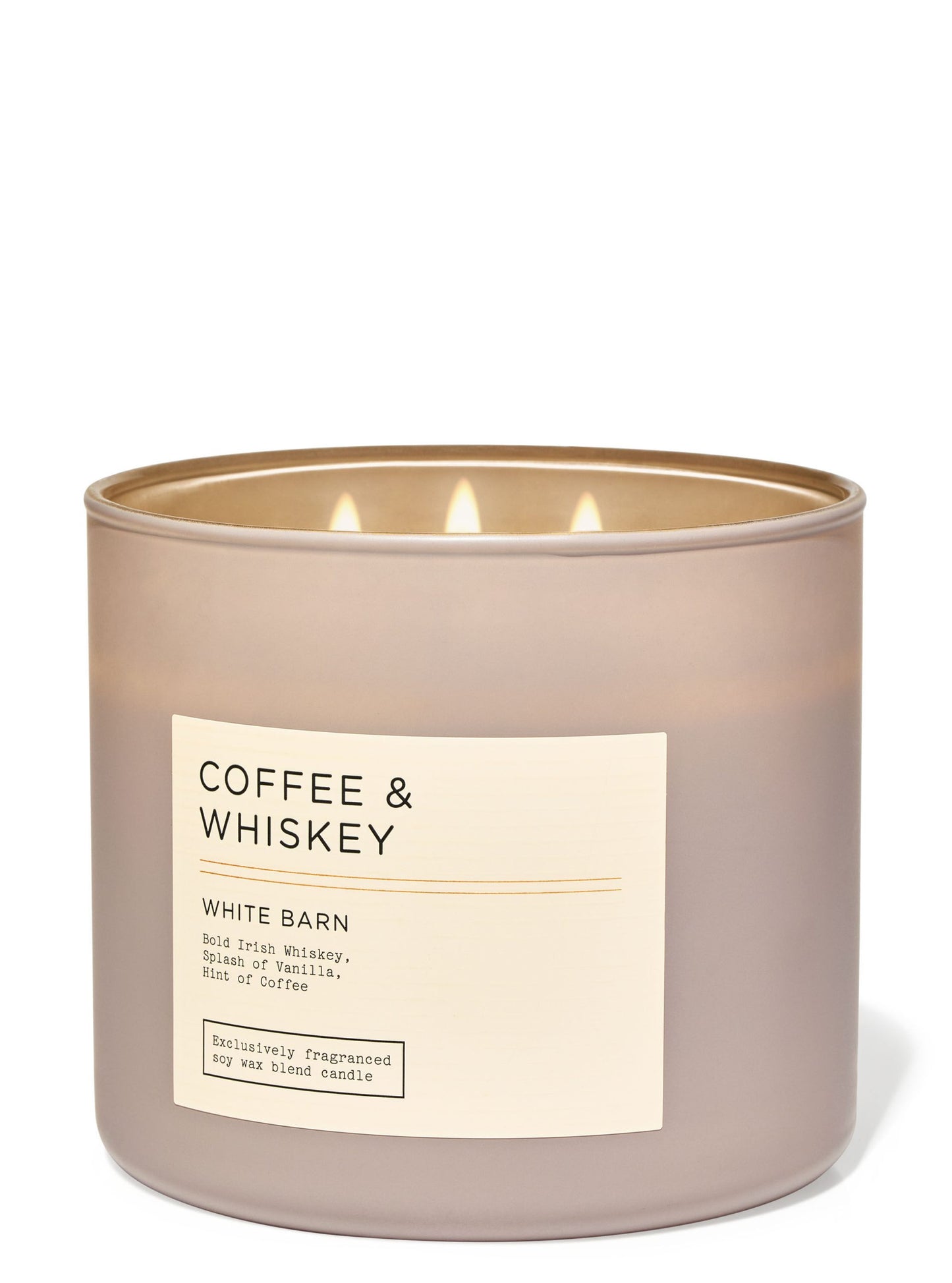 Coffee & Whiskey 3-Wick Candle - White Barn