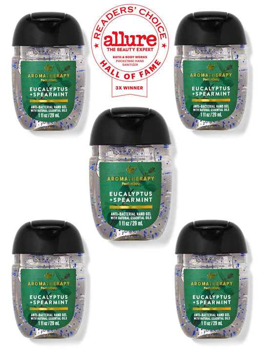 Eucalyptus Spearmint PocketBac Hand Sanitizers, 5-Pack