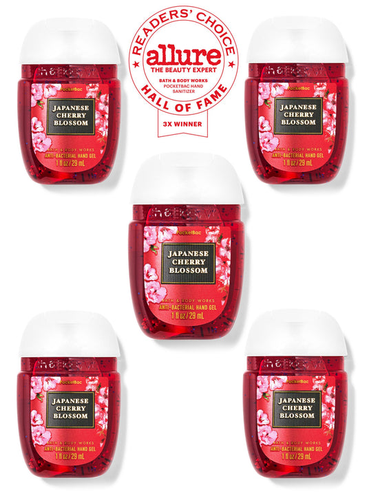 Japanese Cherry Blossom PocketBac Hand Sanitizers, 5-Pack
