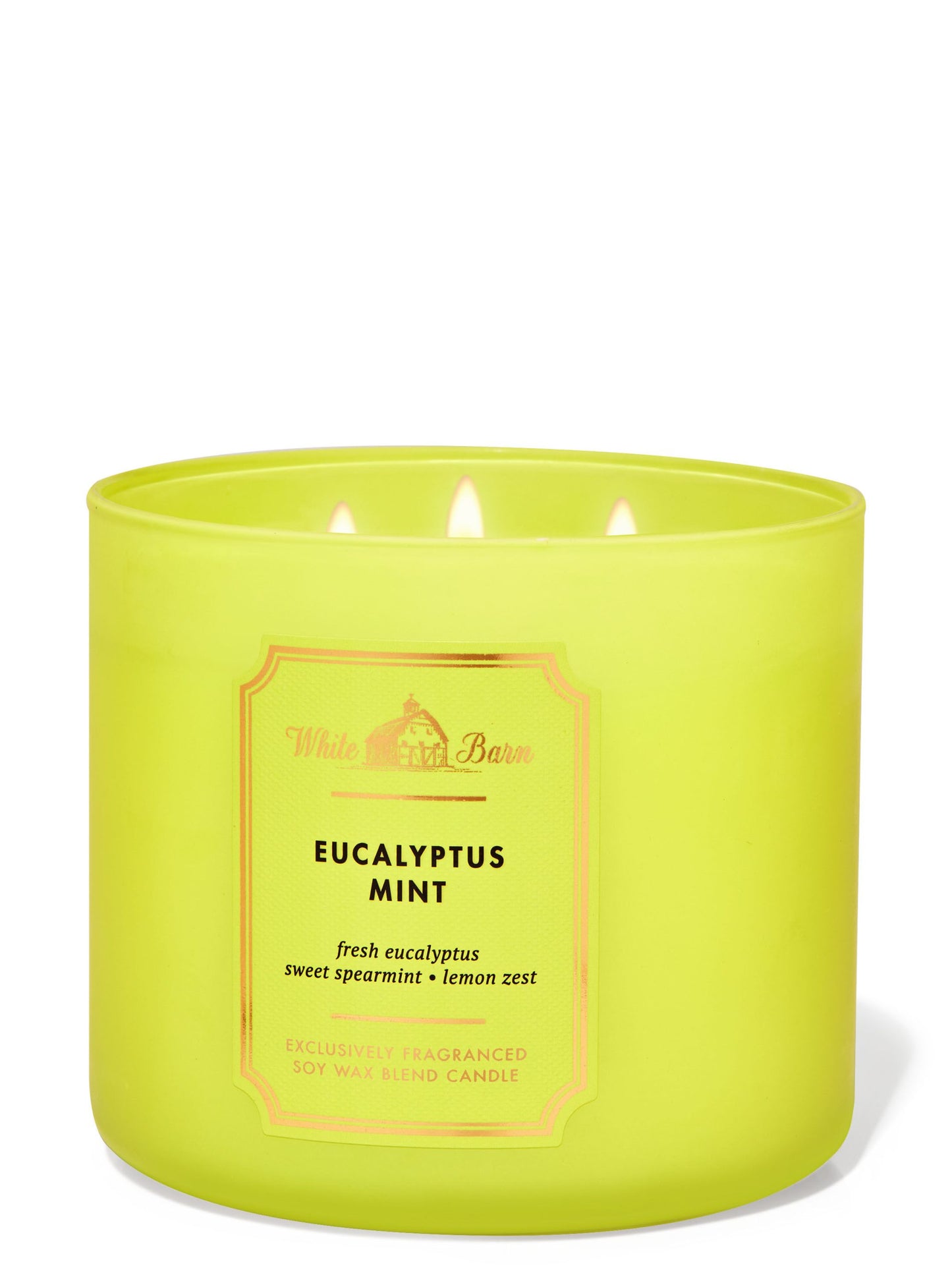 Eucalyptus Mint 3-Wick Candle - White Barn