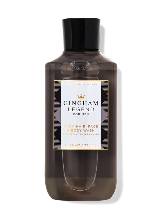 Gingham Legend 3-in-1 Hair, Face &amp; Body Wash - Mens