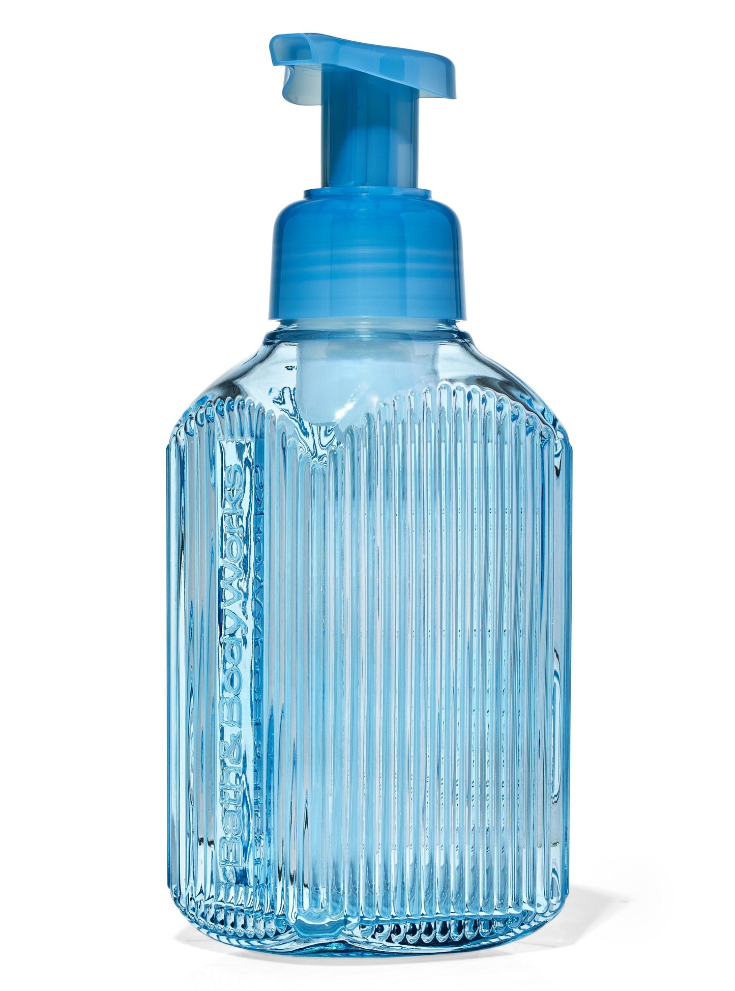 Blue Vertical Lines Gentle &amp; Clean Foaming Hand Soap Dispenser