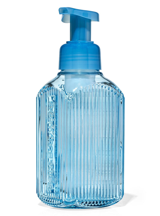 Blue Vertical Lines Gentle &amp; Clean Foaming Hand Soap Dispenser