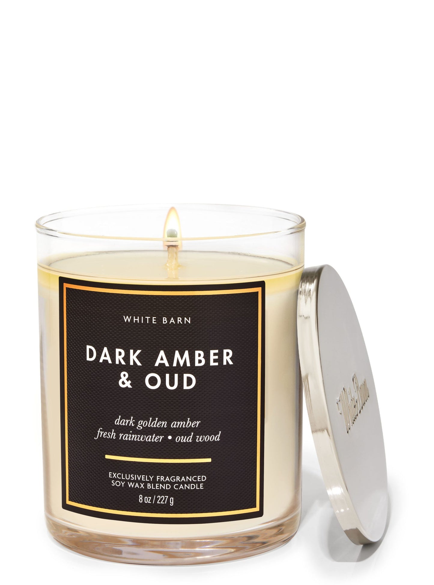 Dark Amber &amp; Oud Single Wick Candle