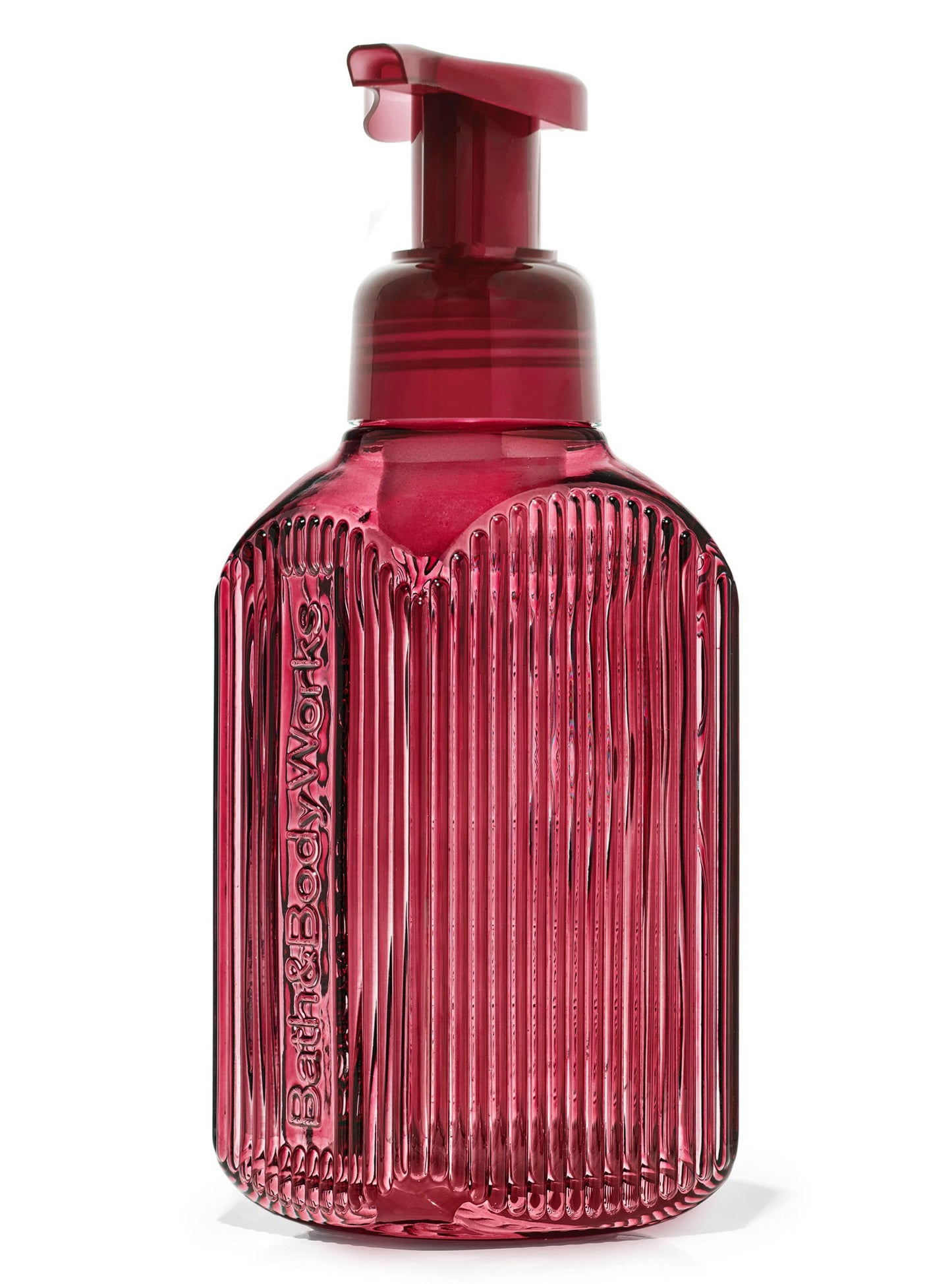 Maroon Vertical Lines Gentle Foaming Soap Dispenser