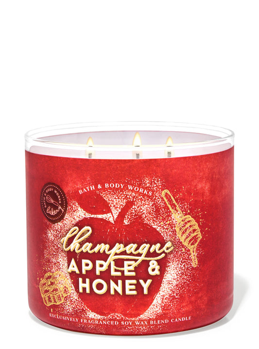 Champagne Apple &amp; Honey 3-Wick Candle