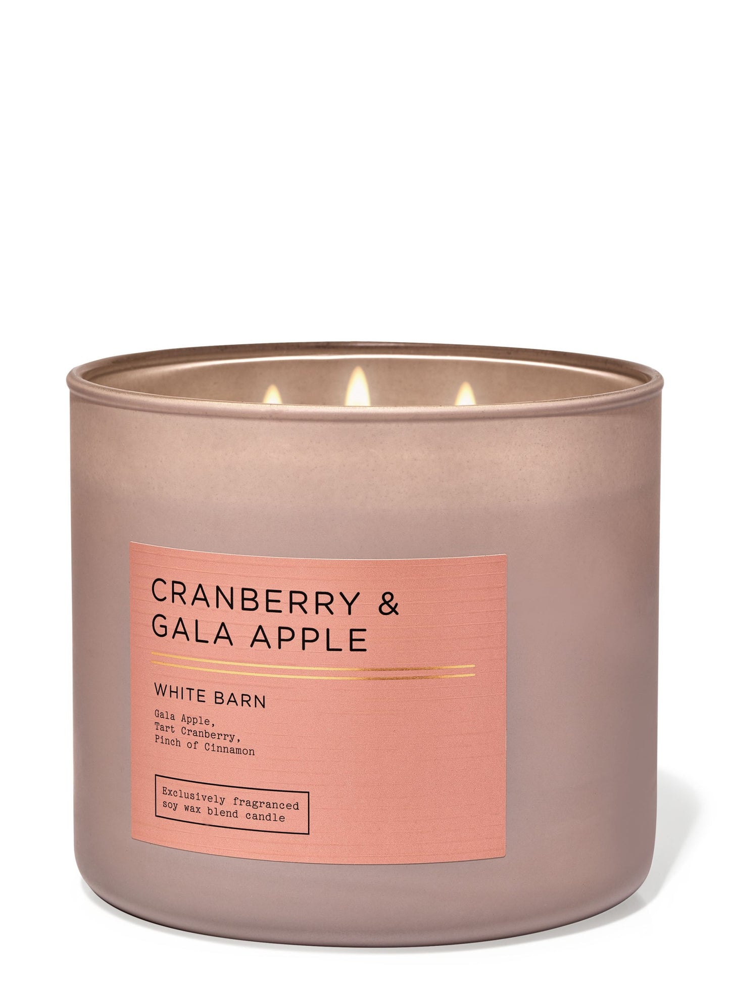 Cranberry &amp; Gala Apple 3-Wick Candle - White Barn