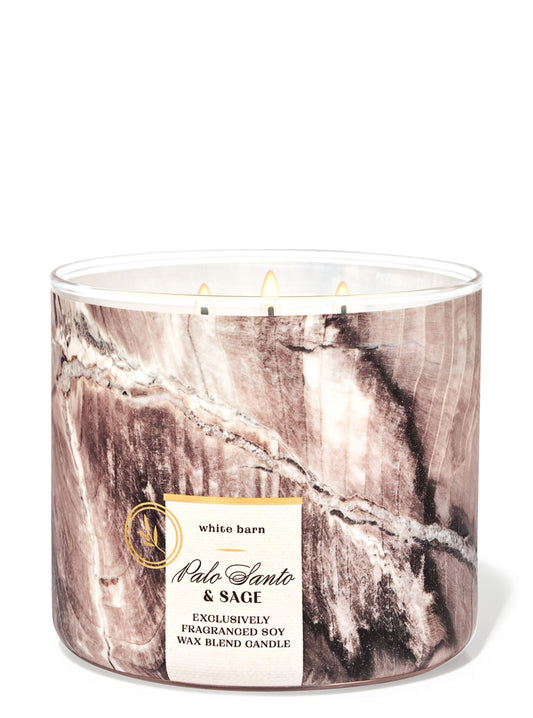 Palo Santo &amp; Sage 3-Wick Candle