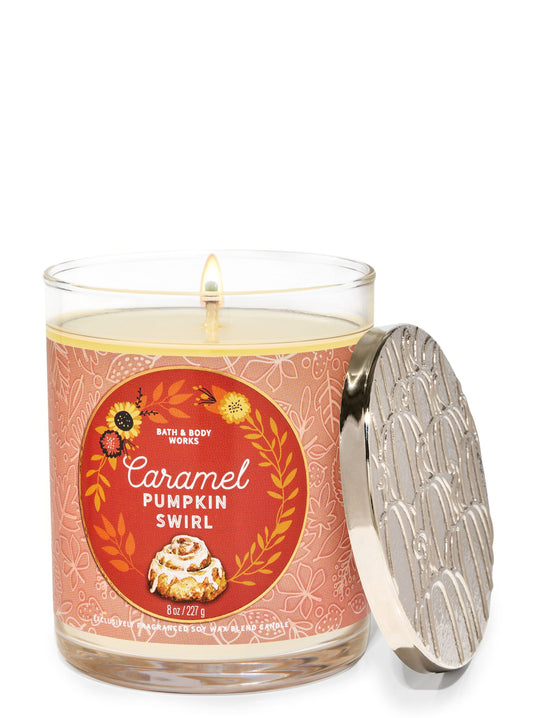 Caramel Pumpkin Swirl Single Wick Candle