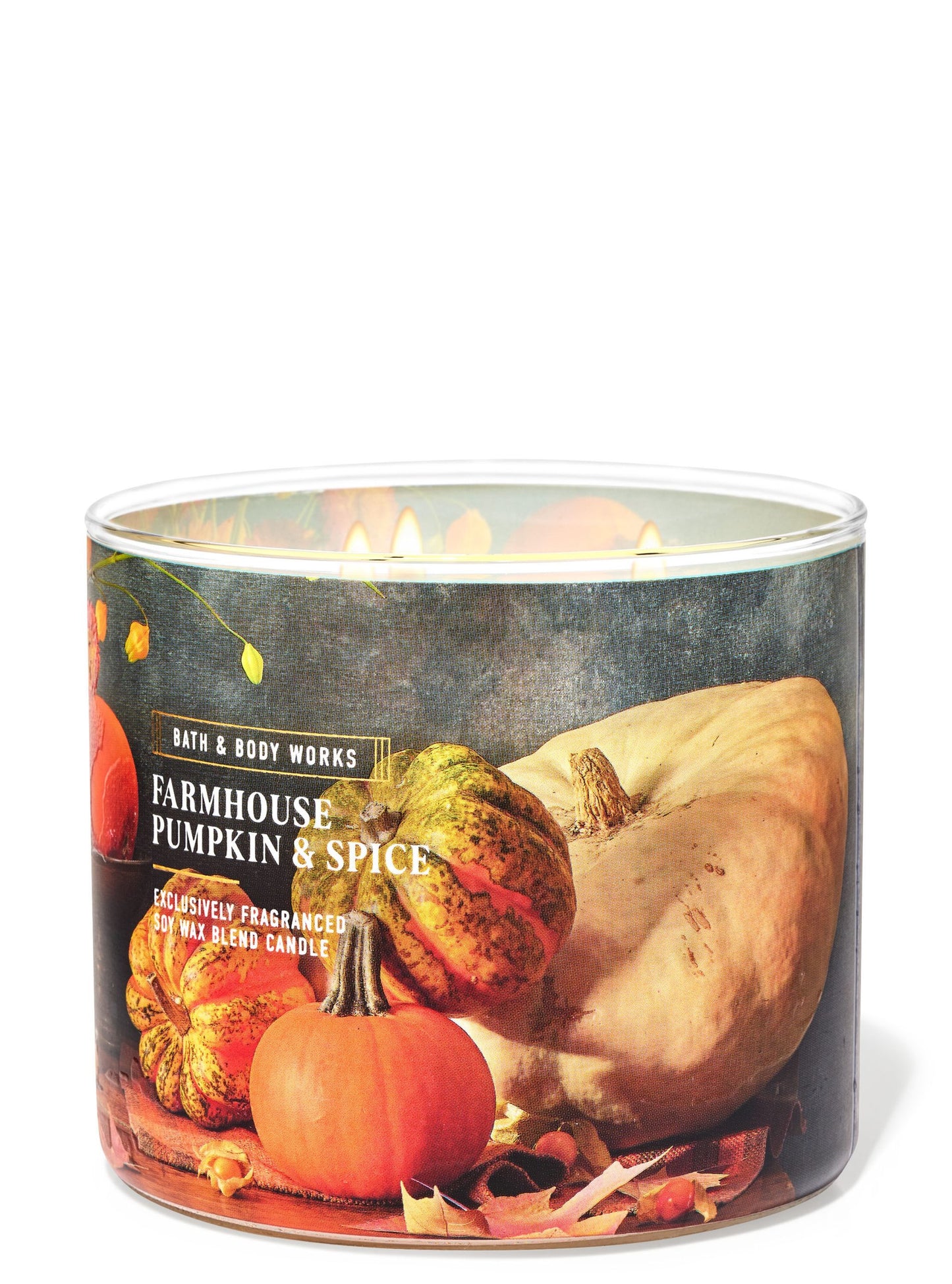 Farmhouse Pumpkin &amp; Spice 3-Wick Candle