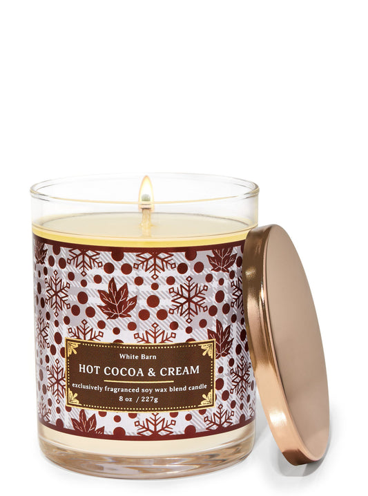 Hot Cocoa &amp; Cream Single Wick Candle